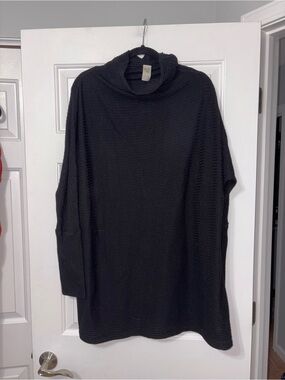 We The Free Black Long Sleeve Turtleneck Dress
